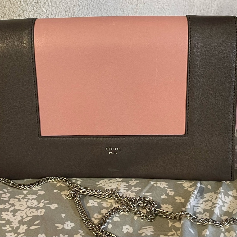 Celine Pink and Brown Crossbody Bag